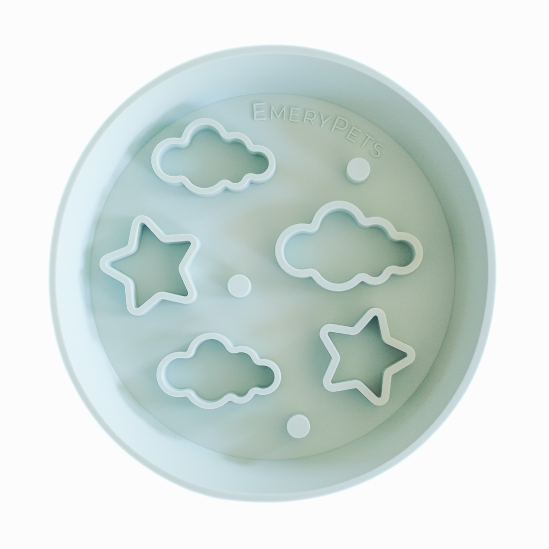 Star + Cloud Slow Feeder Bowl (Blue)