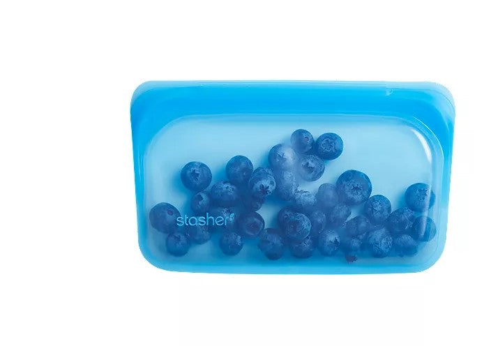 Stasher, Reusable Silicone Storage Bag, Snack Size, Blueberry, 9.9 fl oz (293.5 ml)